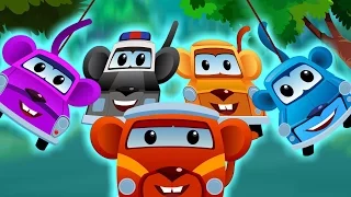 Zeek And Friends In And As The Five Little Monkeys | Car Songs And Rhymes