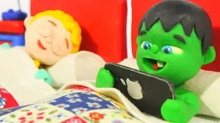 SUPERHERO BABY CAN'T FALL ASLEEP ❤ SUPERHERO BABIES PLAY DOH CARTOONS FOR KIDS