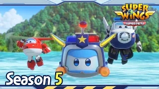 The Case of the Missing Town | Super wings season 5 | Super wings super pets | EP09