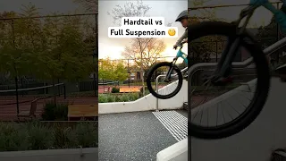 Hardtail vs Full Suspension Huck to Flat Test 🚴 #mtb #hardtail