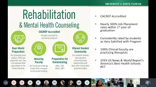 Rehabilitation and Mental Health Counseling Virtual Information Session