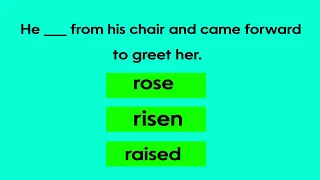 Raise or Rise - Grammar Quiz For Check Your English Level
