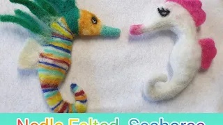 Needle Felted Seahorse                             Nadel filz Seepferdchen