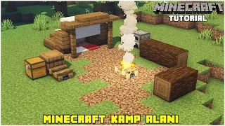 BASİT KAMP ALANI !!! Minecraft: Kamp Alanı Nasıl Yapılır ? l Minecraft: How To Build a Campsite