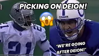 When Peyton Manning ‘TESTED’ Deion Sanders 🥵 (QB vs DB Matchup) Peyton Manning vs Deion Sanders!