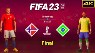 FIFA 23 - NORWAY vs. BRAZIL - FIFA World Cup Final - Haaland vs. Neymar - PS5™ [4K]