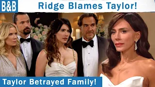 The Bold and The Beautiful Spoilers: Taylor Ruined Thomas- Ridge Challenges Taylor's Incompetence.