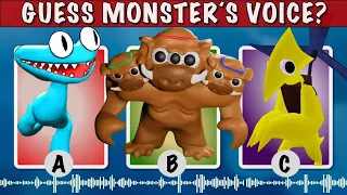 Guess the MONSTER'S VOICE #19 | GARTEN OF BANBAN 4 | RAINBOW FRIEND | YELLOW, CYAN, BUBBLE PERL