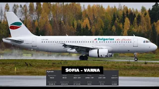 Live Bulgaria - SOFIA to VARNA - A320 Real Ops - Bulgaria Air