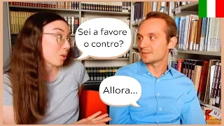 Italian conversation: insegnare le parolacce oppure no? (Subtitles)