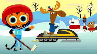 Coach Moose And His Hockey Team Need Help! | Hockey Cartoon For kids