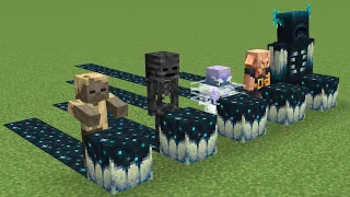 Which Mob Makes The Most Minecraft Sculk ? || Sculk Generation by All Mobs in Minecraft