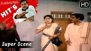 Ambarish (ಅಂಬರೀಶ) And Ravichandran cleans the road - Kannada Comedy Scenes | Ramanna Shamanna