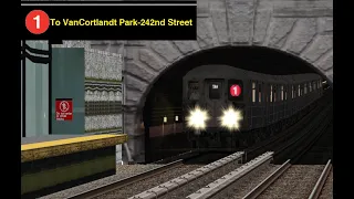 OpenBVE (1) South Ferry To VanCortlandt Park-242nd Street (R62A)(Weekday)