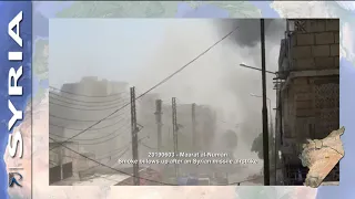 20190603   Maarat al Numan   Smoke billows up after an Syrian missile airstrike