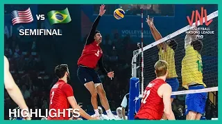 USA vs Brazil | Highlights | 13 Jul | Semifinal | Men's VNL 2019