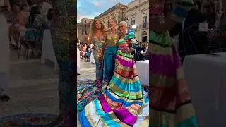 Mariah Carey, Sharon Stone and Helen Mirren at Dolce Gabbana’s Show in Sicily, Italy 🇮🇹 #shorts