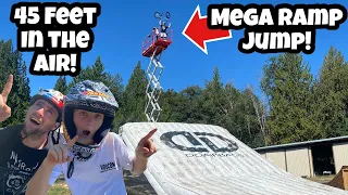 HUGE MEGA RAMP DROP CHALLENGE! *Whoever Chickens Out First LOOSES!*