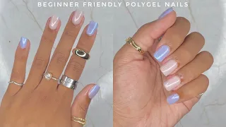 EASY BEGINNER FRIENDLY POLYGEL NAIL TUTORIAL | SHORT NAILS | QUICK, SIMPLE , AND LONG LASTING!