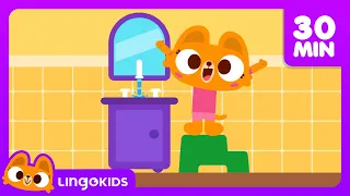 Washing Hands Song 🧼🙌 + More Daily Routine Songs for Kids 🎵 | Lingokids