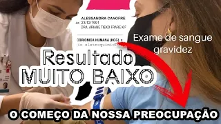 BETA HCG MUITO BAIXO - COMEÇO DA NOSSA PREOCUPAÇÃO E ANGÚSTIA | D12 FIV - parte 1