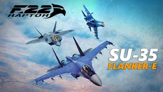 F-22 Raptor Vs Su-35 Flanker-E BVR Engagement | Digital Combat Simulator | DCS |