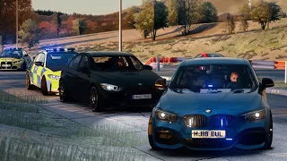 UNMARKED BMW M140i POLICE PATROL! | Street Racers vs Police Roleplay Event | Assetto Corsa