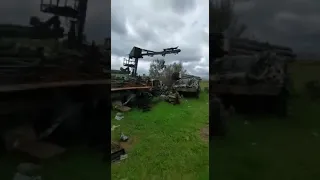 Ukraine destroyed a Russian BM-27 Uragan 9P140 rocket launcher during reload by a 9T452 transloader