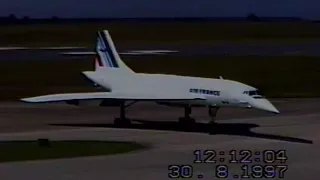 Air France Concorde F-BSTD at Liverpool Airport. 1997.