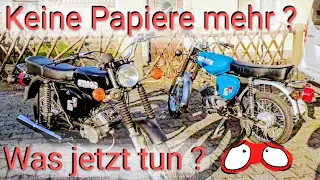 DDR Moped ohne Papiere, ABE zulassen so geht es.