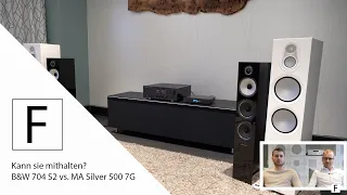 Wie entscheidend ist die Lautsprechergröße? Bowers&Wilkins 704 S2 vs. Monitor Audio Silver 500 7G