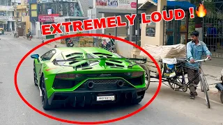 LOUDEST LAMBORGHINI IN INDIA ! W NOVITEC EXHAUST, CRAZY FLYBY SOUNDS !