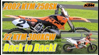 2002 KTM 250SX vs 2021 KTM 300 Erzberg Back to Back