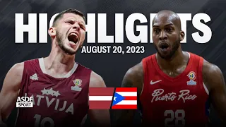 Latvia vs Puerto Rico Full Game Highlights (Friendly Game In FIBA World Cup 2023)