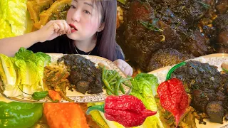 Anishi curry (the black curry)| I Found Naga king chilly in Uk 🇬🇧|bitter gourd curry| Naga vlogger