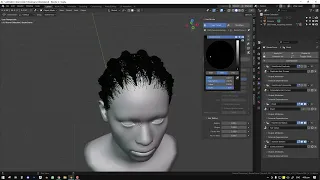 African Braided Hair in Blender