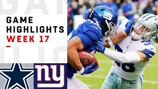 Cowboys vs. Giants Week 17 Highlights | NFL 2018