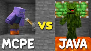 Minecraft Bedrock Trapper vs Minecraft Java Trapper
