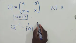 Matrix, find x and inverse