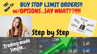 Buy Stop Limit Orders with Options based on Stock Price