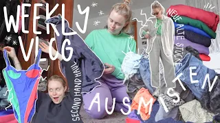 weekly vlog 💫 kleiderschrank ausmisten & neue second-hand-fundstücke! 👙👕