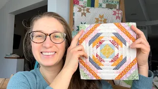 How to make pineapple quilt block tutorial- 2023 Scrappy Sampler- Block 16