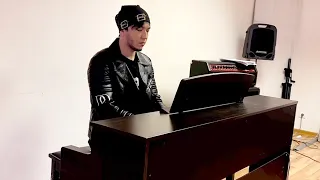 Dimash playing "Story of one sky" on piano