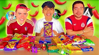 PROBAMOS LOS DULCES MEXICANOS MAS PICANTES🌶️😨KRECK, DONATO Y ANTRONIXX!!