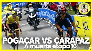 Pogacar y Carapaz se dan leña en la Etapa 17  del Tour de Francia 2021