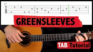 Greensleeves - Easy Guitar Tutorial + TAB