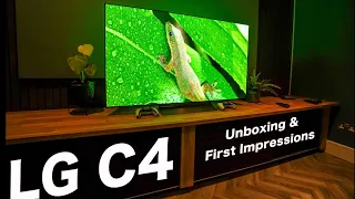 NEW LG evo C4 OLED Unboxing Set Up & First Impressions