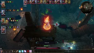 DOS2 Tactician fight: Fort Joy arena with a level 2 party (Hydro/Aero party) 1 round