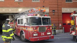 **Heavy AIRHORN Response** Engine 1 & Ladder 24 Respond with Pa300 Siren + Walkaround of Spare Truck