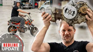 Completely disassembling Honda Trail 70 motorcycle | Redline Update #70